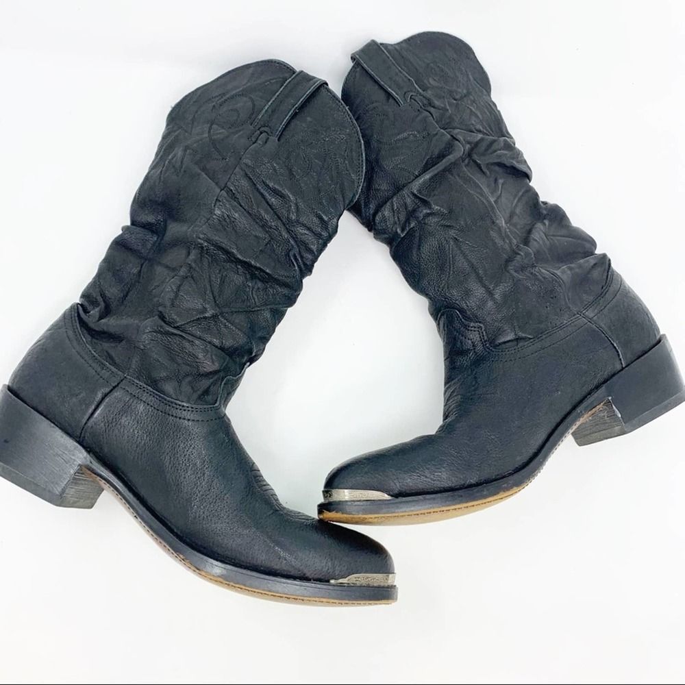 Durango Boots Black Leather Western  9 - Picture 6 of 8